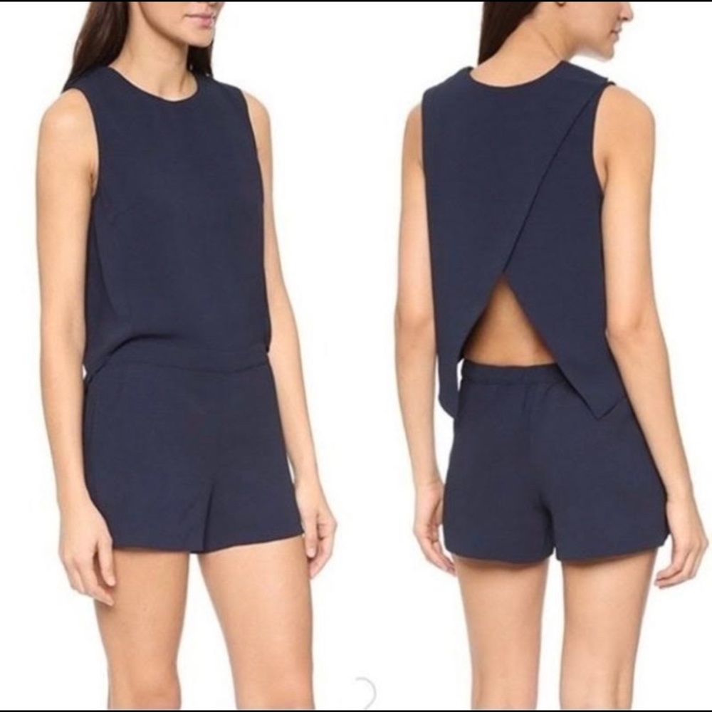 Club Monaco Navy Backless Romper - Size 2